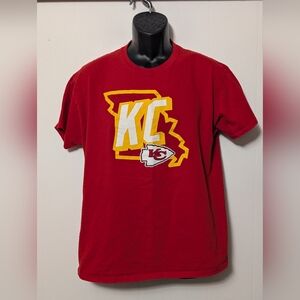 Men's NFL Team Apparel TShirt Red Kansas City Chiefs Graphic Football Size Large